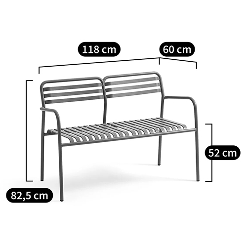 Скамья из алюминия Mack Metal Bench Black Скамья из алюминия Mack Metal Bench Black в Костроме