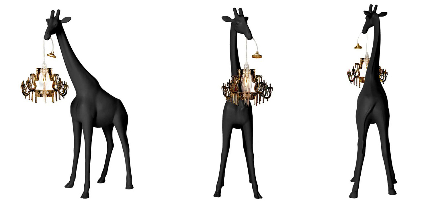 Настольная лампа черный жираф Black Giraffe Table Lamp Настольная лампа черный жираф Black Giraffe Table Lamp - Loft-Concept в Костроме