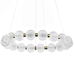 Светодиодная кольцевая люстра с круглыми плафонами Crystal Globule Chandelier варинант исполнения - 1 | Loft Concept в Костроме