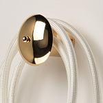 Бра с круглым золотистым основанием и белыми изогнутыми световыми линиями Luke Lampco Tracer Lamp варинант исполнения - 3 | Loft Concept в Костроме