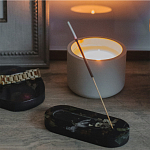 Подставка под благовония из эпоксидной смолы шампань Epoxy Resin Flowers Incense Oval Stand Champagne варинант исполнения - 3 | Loft Concept в Костроме