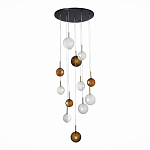 Люстра светодиодная с сферическими стеклянными плафонами Splatter варинант исполнения - 6 | Loft Concept в Костроме