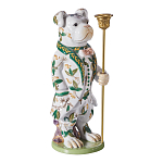 Подсвечник в виде собачки из фарфора с бронзовыми элементами Eden Garden варинант исполнения - 5 | Loft Concept в Костроме