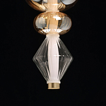 Подвесной светильник с вертикальной композицией из прозрачных и янтарных стеклянных шаров и ромбов Gabriel Scott Luna варинант исполнения - 8 | Loft Concept в Костроме