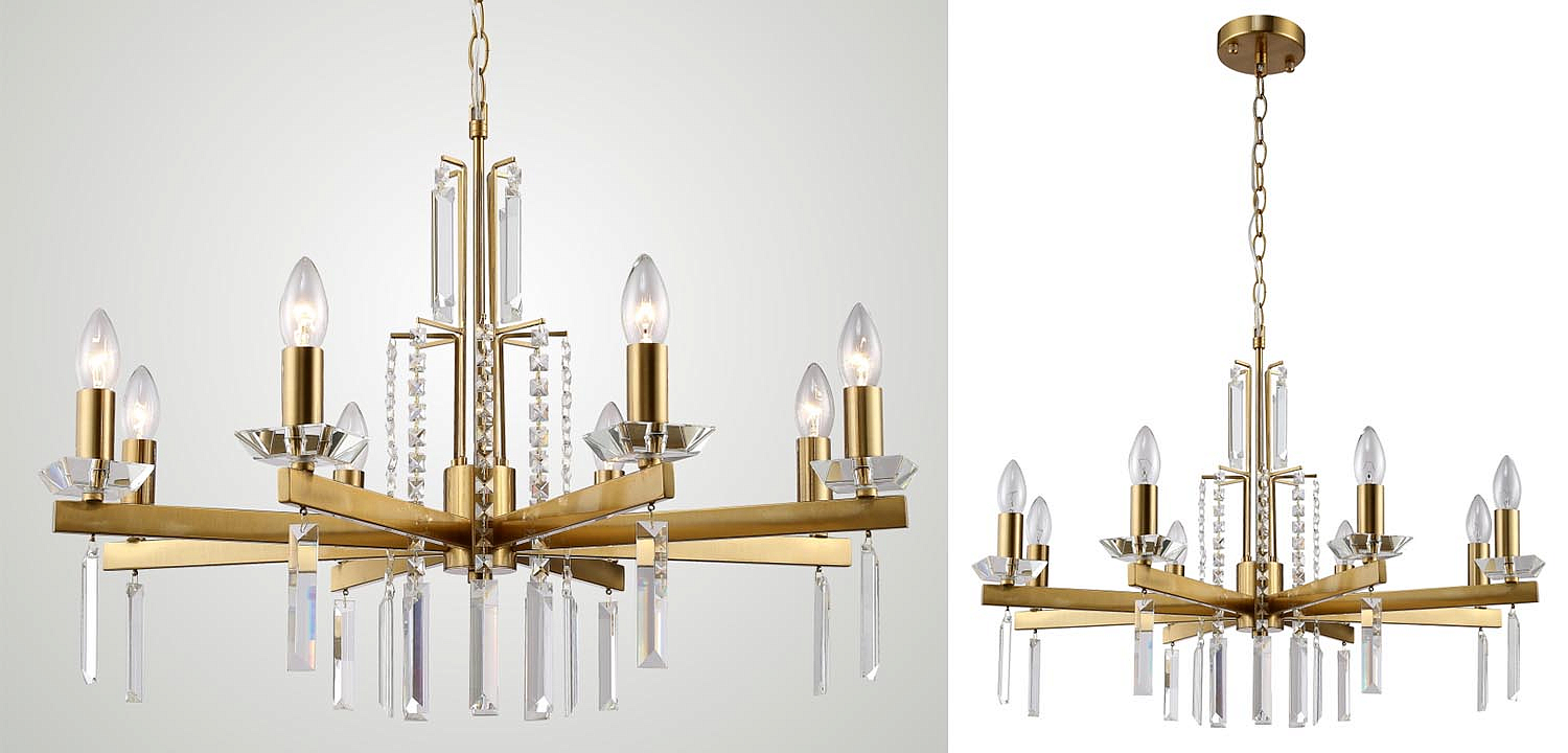 Люстра Vivien Crystal Brass Chandelier 8 Люстра Vivien Crystal Brass Chandelier 8 - Loft-Concept в Костроме