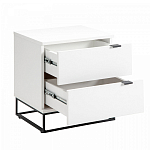 Тумба прикроватная белая с ящиками Strict Lines варинант исполнения - 3 | Loft Concept в Костроме