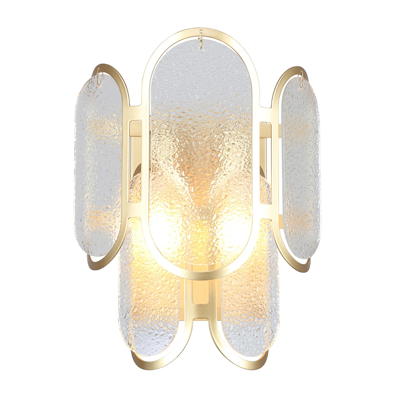 Бра из овальных элементов из непрозрачного стекла Conformation Латунь в Костроме | Loft Concept 
