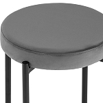 Табурет с мягким круглым сиденьем RIO Grey варинант исполнения - 4 | Loft Concept в Костроме