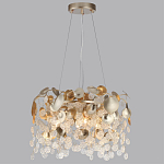 Люстра с декоративными подвесками из прозрачного стекла в форме монеток FAIRYTREE Light варинант исполнения - 4 | Loft Concept в Костроме