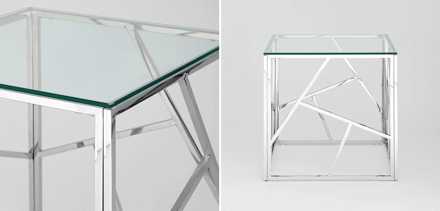 Стол приставной Geometry Serene Phoenix Silver Стол приставной Geometry Serene Phoenix Silver - Loft-Concept в Костроме