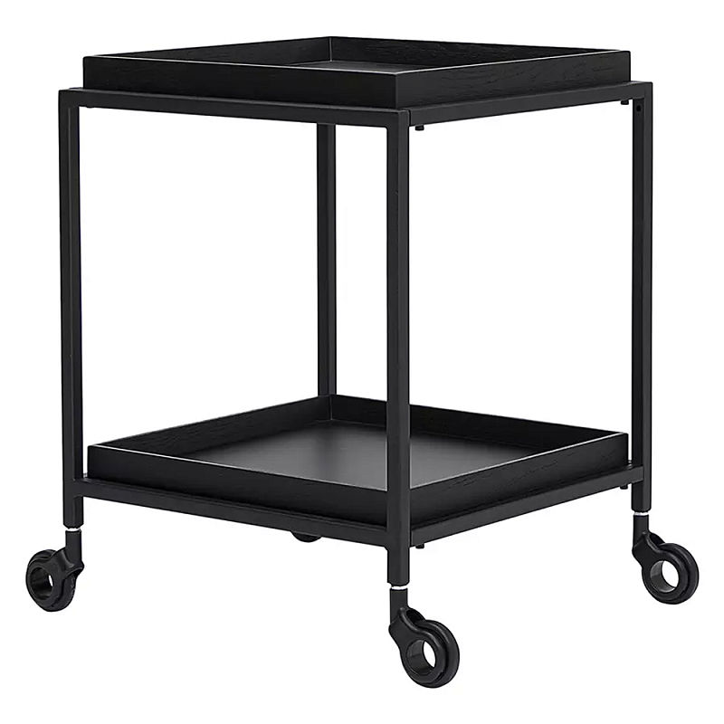 Тумба чёрная на колёсах Cabinet on Wheels Черный Тумба чёрная на колёсах Cabinet on Wheels Черный в Костроме | Loft Concept