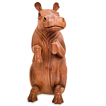 Статуэтка деревянная в виде бегемота Hippopotamus of the World варинант исполнения - 2 | Loft Concept в Костроме