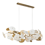 Люстра с белыми и золотистыми цветами G9 Dahlia Flowers Lamp варинант исполнения - 4 | Loft Concept в Костроме