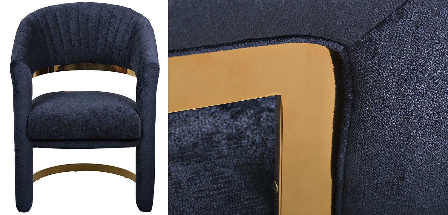 Полукресло Valbonne Chair blue velour Полукресло Valbonne Chair blue velour - Loft-Concept в Костроме