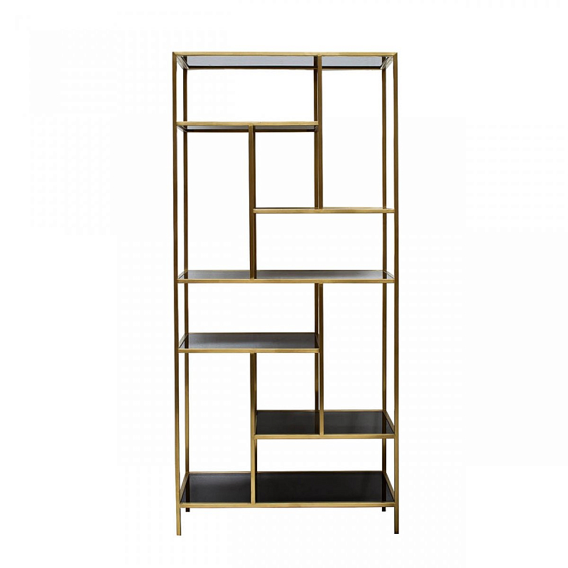 Стеллаж Black & Gold Puzzle Черный Золотой Стеллаж Black & Gold Puzzle Черный Золотой в Костроме | Loft Concept