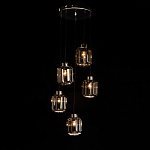 Люстра с 5-ю плафонами серого цвета Smoked Prism варинант исполнения - 3 | Loft Concept в Костроме