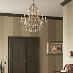 Люстра многоярусная с 12-ю лампами и стеклянными подвесками в классическом стиле Feiss варинант исполнения - 3 | Loft Concept в Костроме