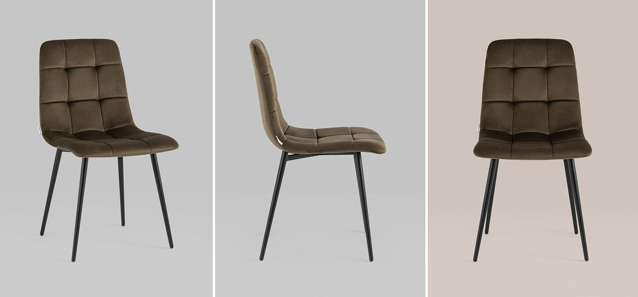 Стул NANCY Chair Коричневый Велюр Стул NANCY Chair Коричневый Велюр - Loft-Concept в Костроме