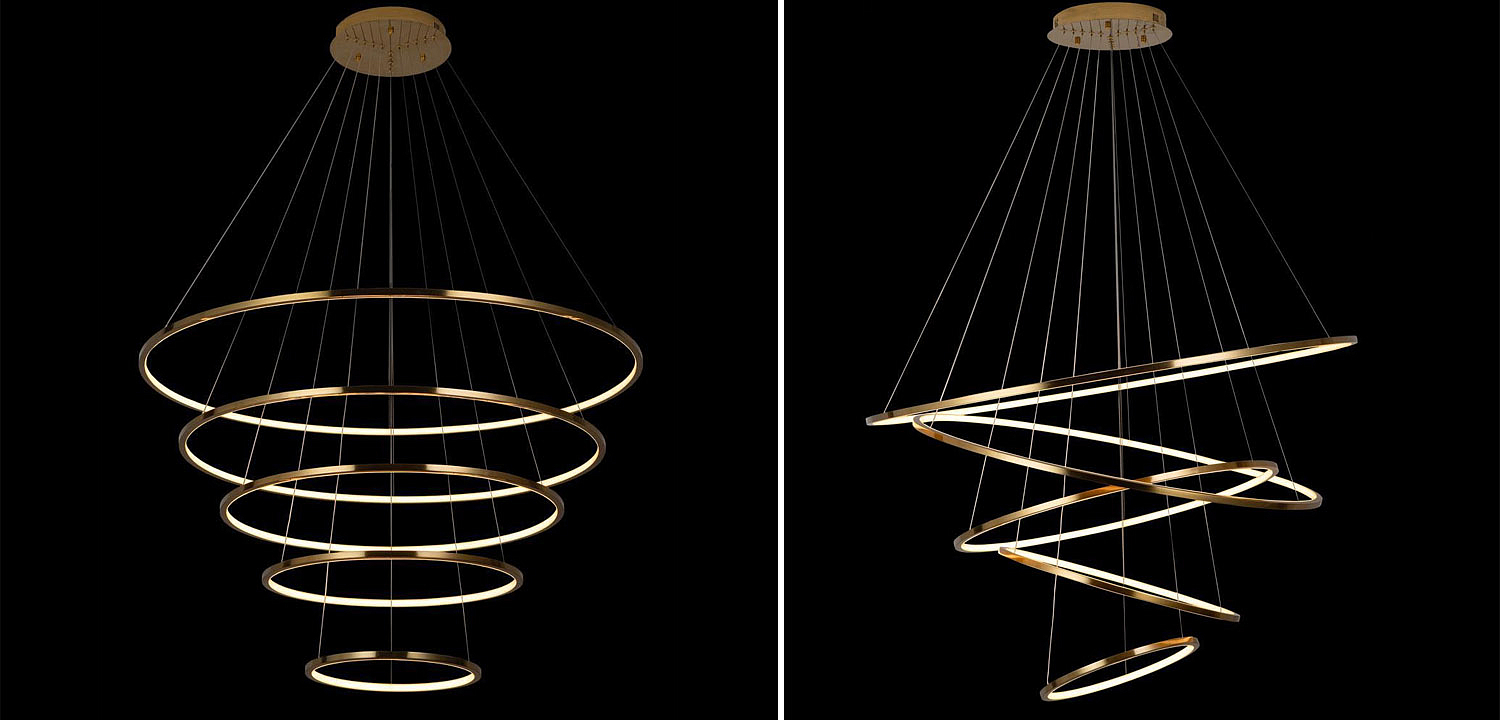 Люстра Ring Horizontal Quintet gold Люстра Ring Horizontal Quintet gold - Loft-Concept в Костроме