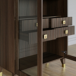 Дизайнерский шкаф витрина Elsa Dreams Walnut с 4-мя ящиками варинант исполнения - 8 | Loft Concept в Костроме