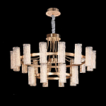 Люстра двухъярусная круглая с текстурными цилиндрическими плафонами Glimpse варинант исполнения - 9 | Loft Concept в Костроме