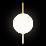 Бра с золотым основанием и белым плафоном в форме шара Bubble варинант исполнения - 5 | Loft Concept в Костроме