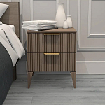 Тумба прикроватная коричневая с двумя ящиками Harper Line варинант исполнения - 1 | Loft Concept в Костроме