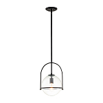 Подвесной светильник с прозрачным плафоном в форме шара в арочной подвеске Hinkley варинант исполнения - 2 | Loft Concept в Костроме