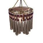 Люстра круглая плетеная с кисточками Walnut Chandelier Tassels Boho Style варинант исполнения - 1 | Loft Concept в Костроме