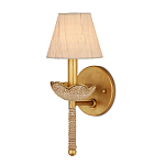 Бра из кованого железа с отделкой плетеной веревкой и сусальным золотом Parisian Style варинант исполнения - 1 | Loft Concept в Костроме