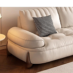 Диван кожаный с каркасом из массива дерева Furniture Medieval варинант исполнения - 3 | Loft Concept в Костроме