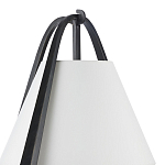 Торшер с черным каркасом и белым тканевым абажуром в форме конуса Stylish Solution варинант исполнения - 2 | Loft Concept в Костроме