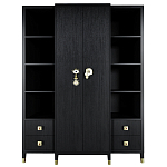 Большой шкаф с витриной Elsa Dreams Black варинант исполнения - 8 | Loft Concept в Костроме