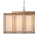 Люстра прямоугольная с каркасом золотого цвета Soft Glow Lamps варинант исполнения - 3 | Loft Concept в Костроме