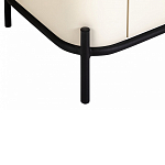 ТВ-тумба белая с чёрной столешницей с 2-мя дверками и ящиком San Marco варинант исполнения - 5 | Loft Concept в Костроме