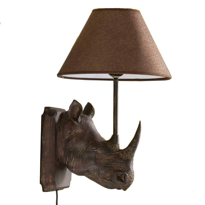 Бра Носорог Rhinoceros Коричневый в Костроме | Loft Concept 