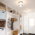 Потолочный светильник для ванных комнат со стеклянным плафоном и одной лампой Hinkley варинант исполнения - 4 | Loft Concept в Костроме