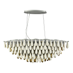 Люстра с подвесками в форме капель на серебристом каркасе Raindrop варинант исполнения - 3 | Loft Concept в Костроме