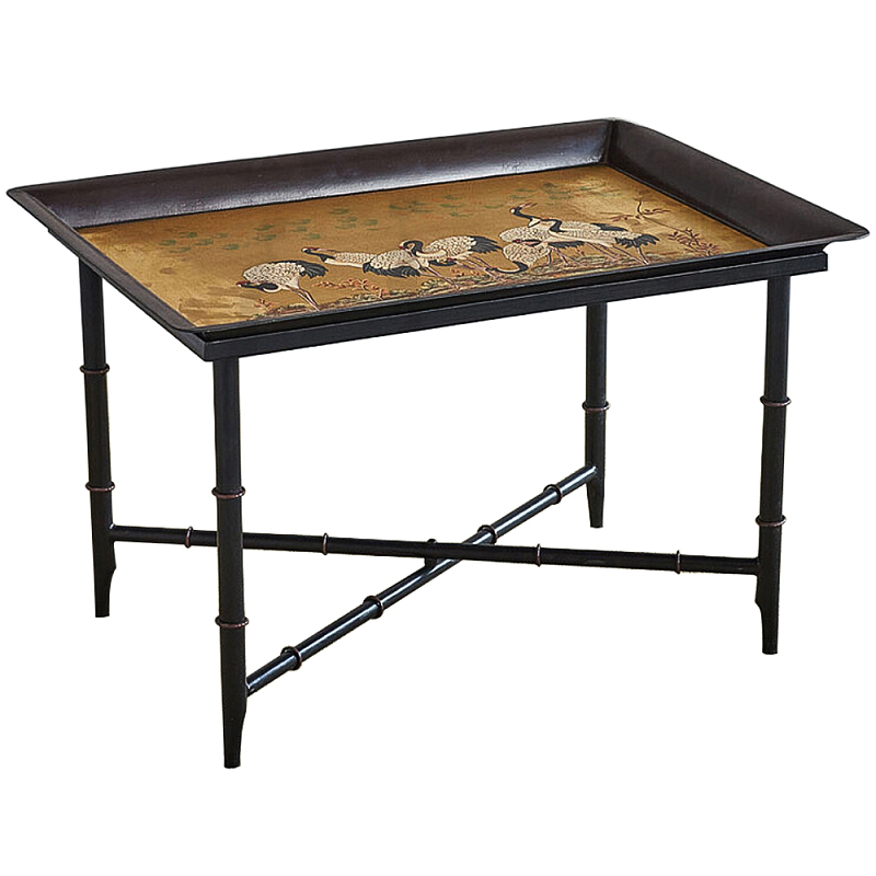 Кофейный стол в стиле Шинуазри Cranes Chinoiserie Collection Coffee Table Черный Золотой Мульти Кофейный стол в стиле Шинуазри Cranes Chinoiserie Collection Coffee Table Черный Золотой Мульти в Костроме | Loft Concept