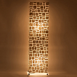 Торшер из перламутра на металлическом каркасе Indonesian Tower варинант исполнения - 4 | Loft Concept в Костроме