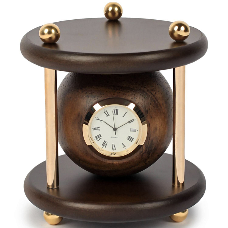 Часы настольные Time Forward Коричневый Золотой Часы настольные Time Forward Коричневый Золотой в Костроме | Loft Concept