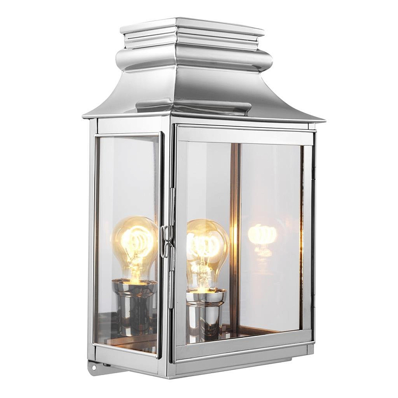 Бра Eichholtz Wall Lamp Primo L Nickel Никель Прозрачное Стекло в Костроме | Loft Concept 