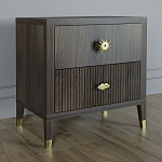 Тумба прикроватная с двумя ящиками Elsa Dreams Walnut варинант исполнения - 1 | Loft Concept в Костроме