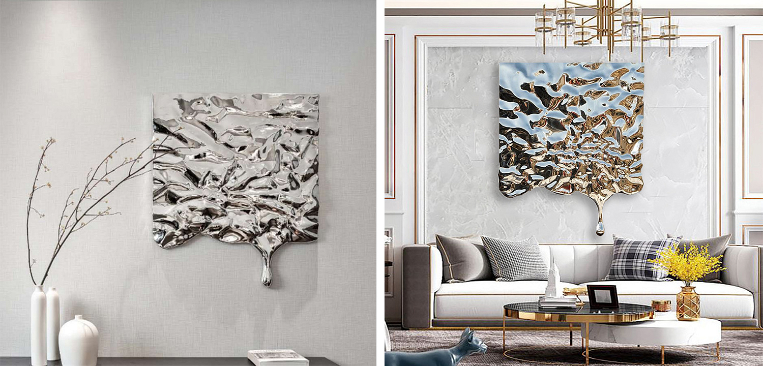 Арт-объект РТУТЬ Abstract Metal Mercury Wave Арт-объект РТУТЬ Abstract Metal Mercury Wave - Loft-Concept в Костроме