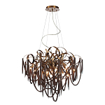 Люстра подвесная с объемной композицией из скрученных лент и металлических цепочек Atlantis Chain варинант исполнения - 2 | Loft Concept в Костроме