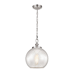 Подвесной светильник с прозрачным стеклянным плафоном в форме шара в современном стиле на цепи Feiss варинант исполнения - 2 | Loft Concept в Костроме