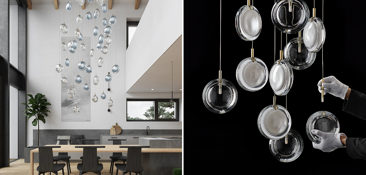 Люстра Lens 9 прозрачный в стиле Bomma Люстра Lens 9 прозрачный в стиле Bomma - Loft-Concept в Костроме