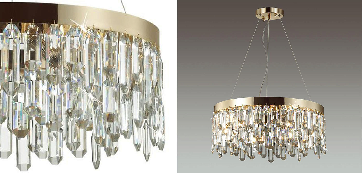 Люстра Crystal Polyhedrons Round Gold - Loft-Concept в Костроме