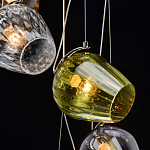 Люстра каскадная с 5-ю разноцветными стеклянными плафонами Kaleido варинант исполнения - 10 | Loft Concept в Костроме