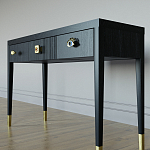 Дизайнерский Письменный стол Elsa Dreams Black с тремя ящиками варинант исполнения - 2 | Loft Concept в Костроме